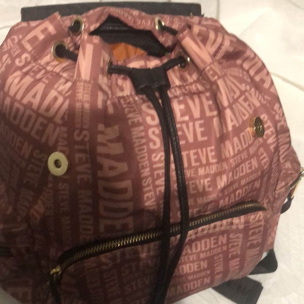 Steve Madden Pink Logo Backpack - Picture 7 of 8